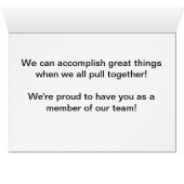 Teamwork Teams Rule Cards (Inside Horizontal (Bottom))