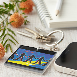 Teamwork Unity People Holding Hands Keychain