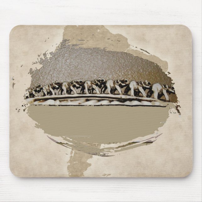 Teamwork White Elephants Mouse Pad (Front)