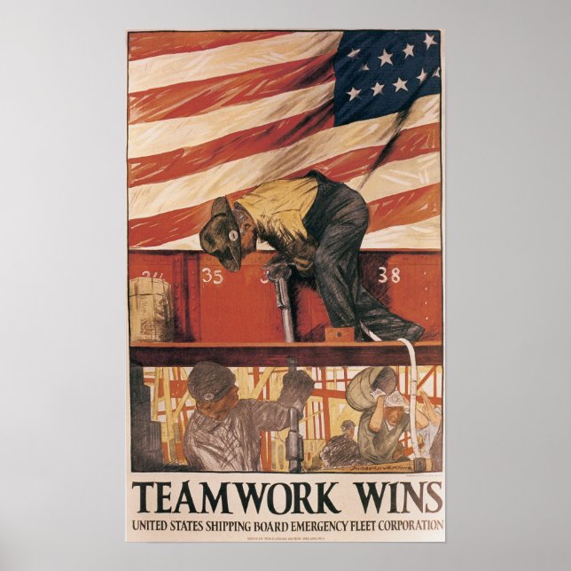 Teamwork Wins Poster (Front)