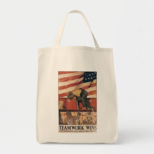 Teamwork Wins Tote Bag