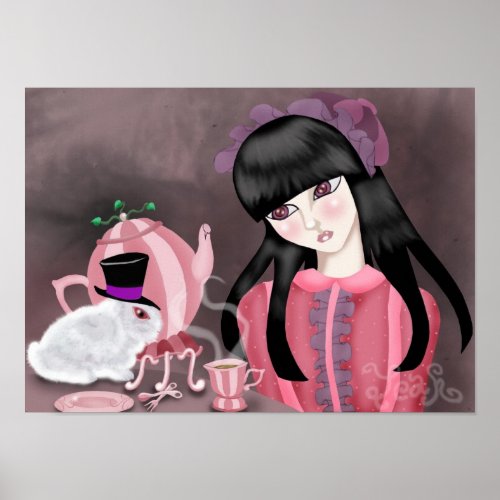 Teaparty Bunny Poster