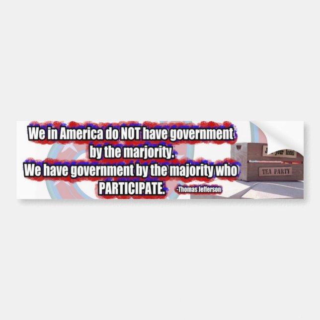 TeaParty Jefferson Participate Bumper Sticker (Front)