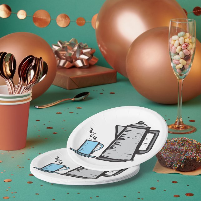 Teapot And Cup Paper Plates (Creator Uploaded)