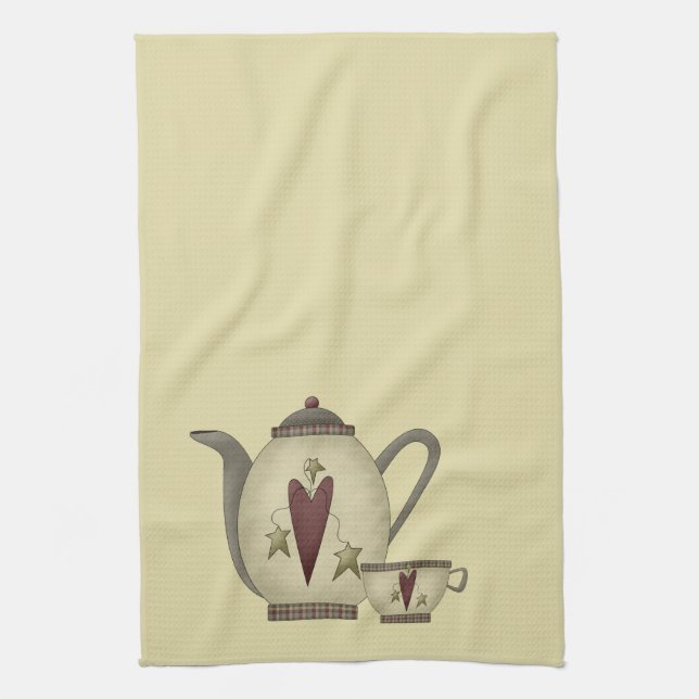 Teapot and Teacup Towel (Vertical)