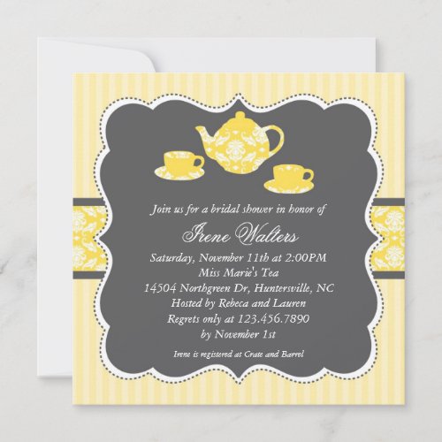 Teapot Bridal Shower Invitation