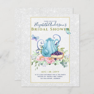 Teapot Bridal Shower Teatime Afternoon Tea Invites