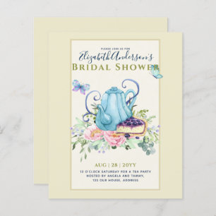 Teapot Bridal Shower Teatime Afternoon Tea Invites