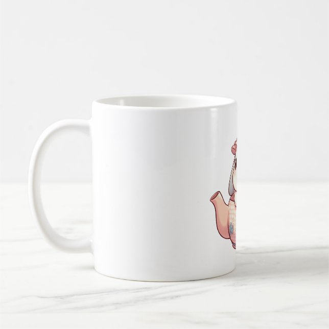 Teapot bunny coffee mug (Left)