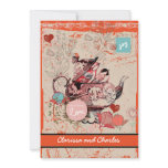Teapot Fantasy Grunge  5x7 Wedding Invitation