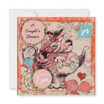 Teapot Fantasy Grunge Couple's Shower Invitation