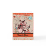 Teapot Fantasy Grunge Thank You Note Cards