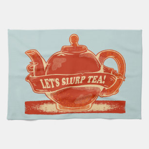 Teapot Funny Drinking Tea Kitchen Towel