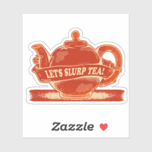 Teapot Funny Drinking Tea Sticker