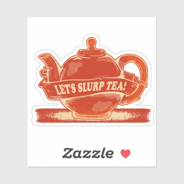 Teapot Funny Drinking Tea Sticker (Sheet)