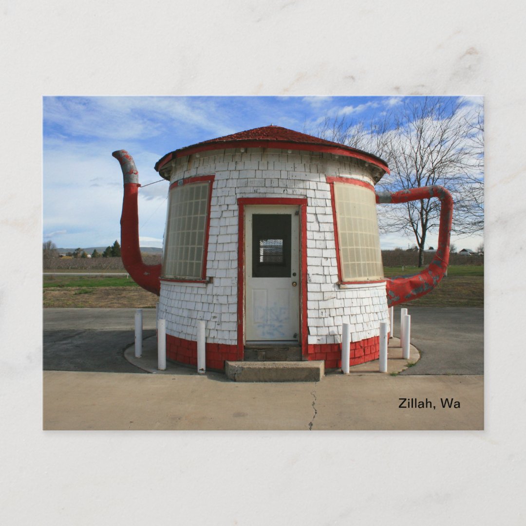 Teapot gas Station Zillah, Washington Postcard Zazzle