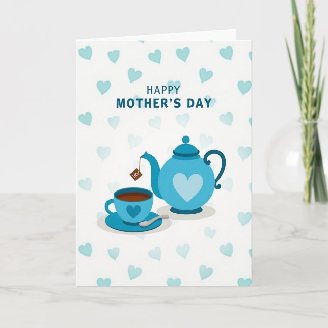 Teapot Heart Mothers Day Card (Front)