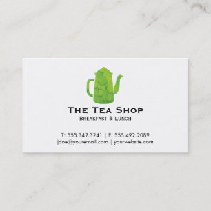 Teapot   Leaves Business Card