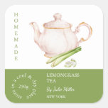 Teapot Lemongrass Tea Label