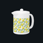Teapot-Lemons Teapot<br><div class="desc">This Teapot is shown in white with a lovely lemons print.
Small size shown.
Customize this item or buy as is.</div>