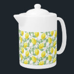 Teapot-Lemons Teapot<br><div class="desc">This Teapot is shown in white with a lovely lemons print.
Medium size shown.
Customize this item or buy as is.</div>
