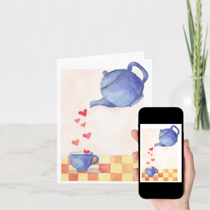 Teapot Love Note Card Zazzle