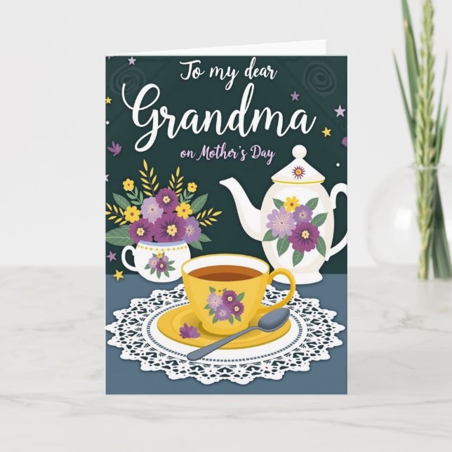 Teapot Mothers Day Thanks Card (Front)