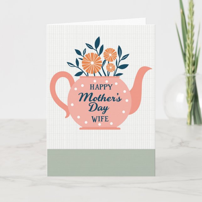 Teapot Of Love Mothers Day Card (Front)