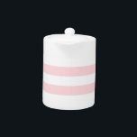Teapot Pastel Baby Pink & White Stripe<br><div class="desc">Teapot Something for everyone offers customized personalized teapot especially for you. While you are here already you may want to view other related bathroom items such as, t-shirts, shower curtain liners, soap dispensers, bath mats, bath sets, colorful children’s shower curtains, bath scales, man cave shower curtains, bathroom accessories, soap dish...</div>