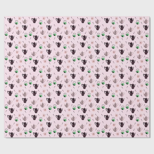 Teapot pattern wraping paper (Flat)