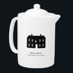 Teapot — Spell Hall<br><div class="desc">Celebrate America's 250th Independence Day with this teapot depicting the General Nathanael Greene Homestead.</div>
