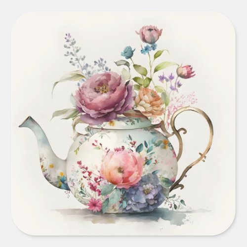 Teapot Square Sticker
