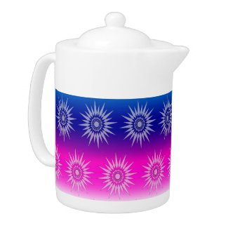 Teapot - Star Graphic on Blue and Pink Background