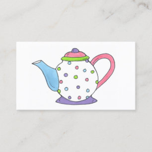 Teapot Tea Party Pot Teacup Cup Tea Time Business Card