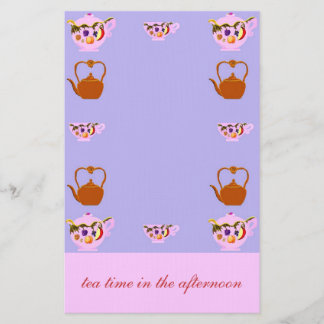 Teapot, Teacup, And Copper Teakettle Stationery