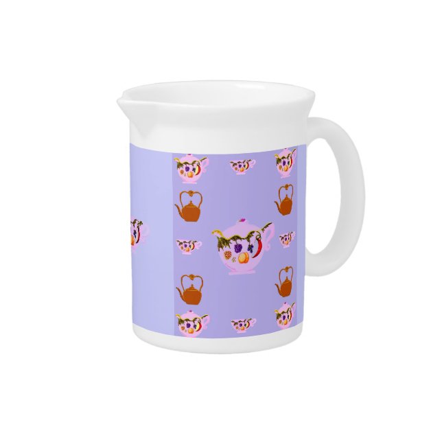 Teapot, Teacup, Copper Teakettle Pitcher (Right)