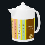 Teapot – The Eight Weeks of Great Lent<br><div class="desc">Embrace the spiritual journey of The Eight Weeks of Great Lent with this beautifully designed Teapot. Adorned with vibrant, colorful stripes and authentic Amharic script, each section represents a week of the Great Lent, reflecting themes of faith and reflection. The design is complemented by an inspiring biblical verse, serving as...</div>