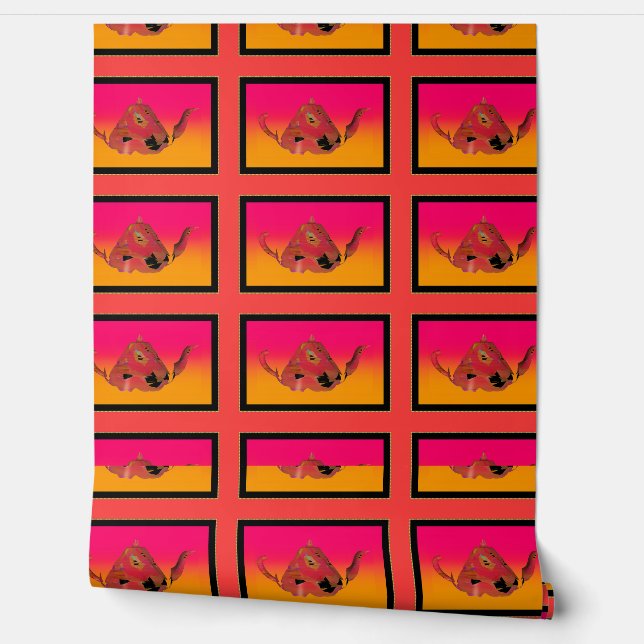 Teapot Theme Kitchen  Wallpaper (Unrolling)