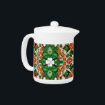 Teapot with Ireland Colors Design<br><div class="desc">Add a touch of Irish charm to your tea time with our teapot featuring Ireland’s colors and a clover leaf good luck charm design! Crafted with care, this teapot combines functionality and cultural pride, making it a perfect addition to your kitchen or dining area. The vibrant Irish colors and symbolic...</div>