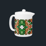 Teapot with Ireland Colors Design<br><div class="desc">Add a touch of Irish charm to your tea time with our teapot featuring Ireland’s colors and a clover leaf good luck charm design! Crafted with care, this teapot combines functionality and cultural pride, making it a perfect addition to your kitchen or dining area. The vibrant Irish colors and symbolic...</div>