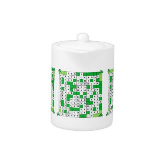 Teapot with St Patrick's Day Crossword