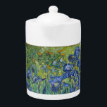 Teapot with Van Gogh's Irises<br><div class="desc">Print of Van Gogh's Irises</div>
