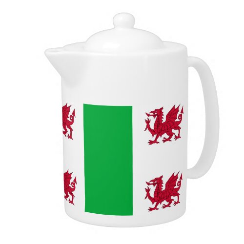 Teapot with Welsh dragon