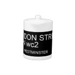 LONDON STREET SIGN  Teapots