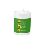 Happy
 Birthday
 Onin
 Aquino  Teapots