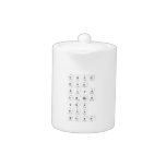 abc|d
 efg
 hijk
 lm|nop
 qrs
 tuv
 wxyz  Teapots