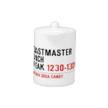 Toastmaster Lunch break  Teapots