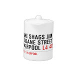 JANE SHAGS JIM 50 DANE STREET LIVERPOOL  Teapots