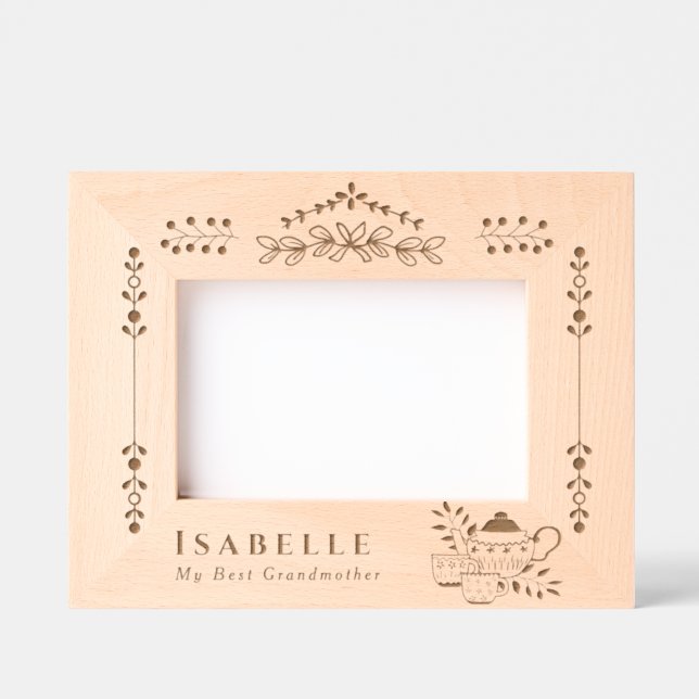 Teapots and Cups  Engraved Frames (Front)