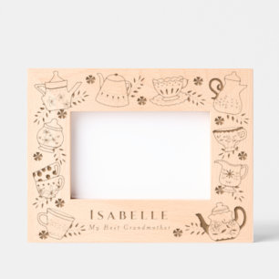 Teapots and Cups  Engraved Frames